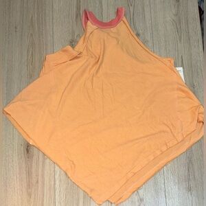 Free people Orange Sleeveless tank Top shirt